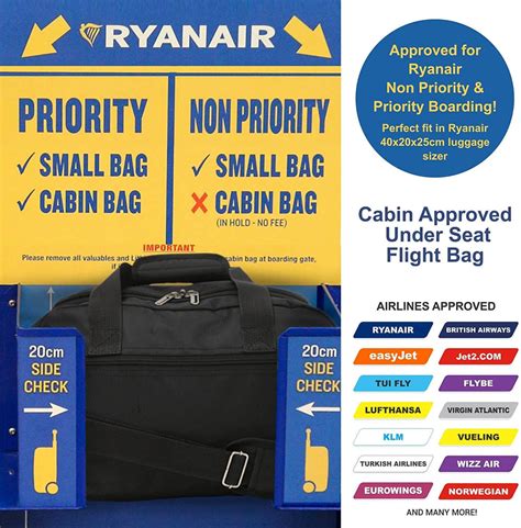 10kg 40x20x25 bag ryanair